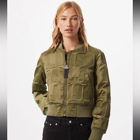 Guess Elly Logo Bomber Jacket- NWOT- XS - Picture 7 of 10